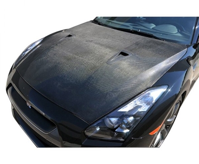 2009 - 2016 Nissan GT-R OEM Style Carbon Fiber Hood - Carbon Creations