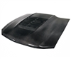 2010 - 2012 Ford Mustang V2 Style Carbon Fiber Hood - Carbon Creations