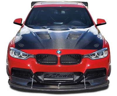2012 - 2019 BMW 3-Series F30 Eros Style Carbon Fiber Hood - Carbon Creations
