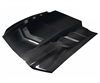 2013 - 2014 Ford Mustang Interceptor Style Carbon Fiber Hood - Carbon Creations