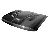 2007 - 2014 Chevrolet Silverado 2500HD Viper Style Carbon Fiber Hood - Carbon Creations