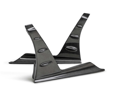 2023 - 2026 Honda Civic Type-R MB Style Carbon Fiber Front Side Skirt Extensions - Seibon