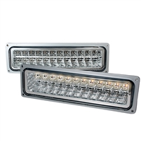 1988 - 1998 Chevy C/K Series LED Bumper Lights - Chrome