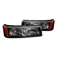 2003 - 2007 Chevy Silverado 1500 Bumper Lights - Black