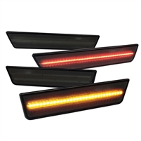 2008 - 2014 Dodge Challenger LED Front + Rear Side Marker Lights - Smoke