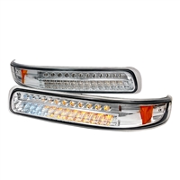 2001 - 2002 Chevy Silverado 3500 LED Bumper Lights - Chrome