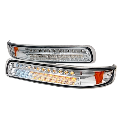 2001 - 2002 Chevy Silverado 3500 LED Bumper Lights - Chrome