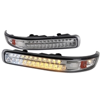 2001 - 2002 Chevy Silverado 3500 LED Bumper Lights - Chrome