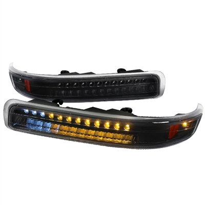 2001 - 2002 Chevy Silverado 3500 LED Bumper Lights - Black
