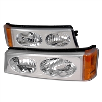 2003 - 2007 Chevy Silverado 3500 Bumper Lights - Chrome