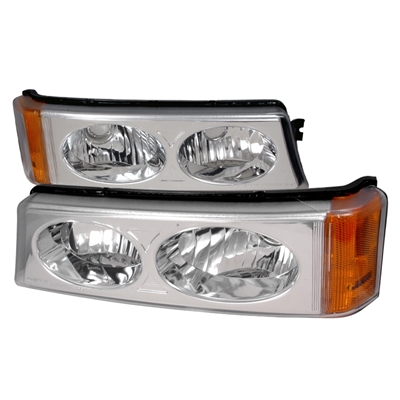 2003 - 2007 Chevy Silverado 3500 Bumper Lights - Chrome