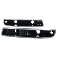 2001 - 2007 GMC Sierra 3500 Bumper Lights - Gloss Black