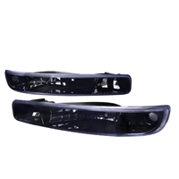 2001 - 2007 GMC Sierra 3500 Bumper Lights - Black/Smoke