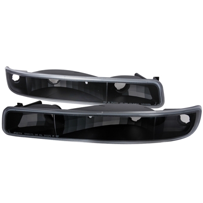 2001 - 2007 GMC Sierra 3500 Bumper Lights - Black