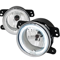 2005 - 2010 Chrysler 300 CCFL Halo Fog Lights W/Switch - Chrome