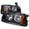 2006 - 2010 Dodge Charger Euro Style Headlights + Corner Lights - Black