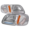 1997 - 2003 Ford F-150 Euro Style Headlights + Corner Lights - Chrome