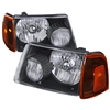 2004 - 2011 Ford Ranger Euro Style Headlights + Corner Lights - Black