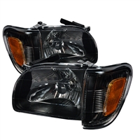 2001 - 2004 Toyota Tacoma Crystal Headlights - Black