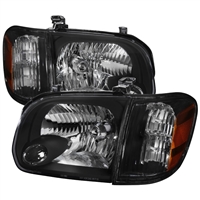 2005 - 2006 Toyota Tundra Double Cab Euro Style Headlights + Corner Lights - Black