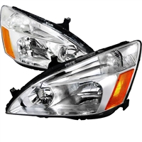 2003 - 2007 Honda Accord Euro Style Headlights - Chrome