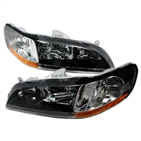 1998 - 2002 Honda Accord Crystal Headlights - Black