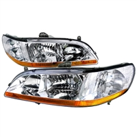 1998 - 2002 Honda Accord Crystal Headlights - Chrome