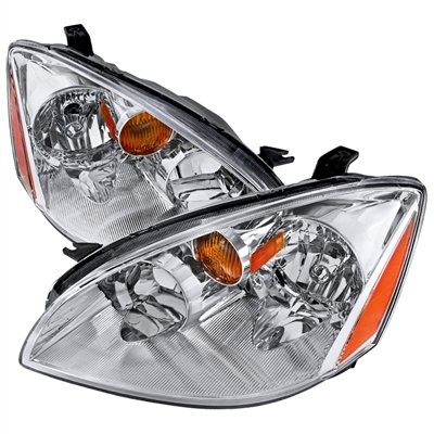 2002 - 2004 Nissan Altima Euro Style Headlights - Chrome