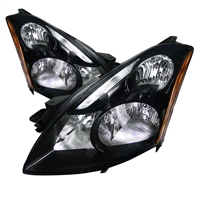 2010 - 2012 Nissan Altima 4Dr Crystal Headlights - Black