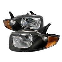 2003 - 2005 Chevy Cavalier Crystal Headlights - Black