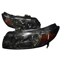 2006 - 2011 Honda Civic 2Dr Euro Style Headlights - Smoke