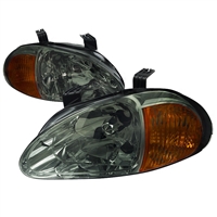 1993 - 1997 Honda Del Sol Euro Style Headlights - Smoke