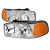 2001 - 2006 GMC Yukon Denali Euro Style Headlights - Chrome