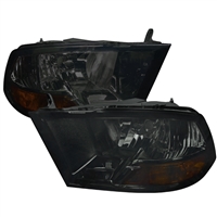 2009 - 2012 Dodge Ram 1500 Euro Style Headlights - Smoke