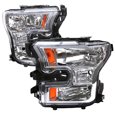 2015 - 2019 Ford F-150 Crystal Headlights - Chrome