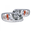 1997 - 2003 Ford F-150 1PC Euro Style DRL Headlights - Chrome