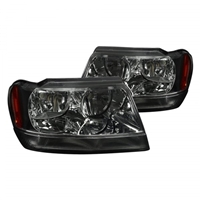 1999 - 2004 Jeep Grand Cherokee Euro Style Headlights - Smoke