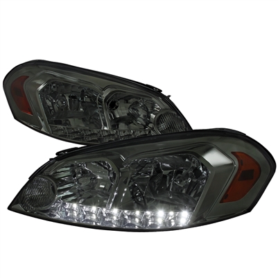 2006 - 2013 Chevy Impala Euro Style DRL Headlights - Smoke