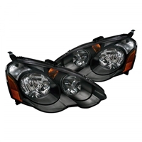 2002 - 2004 Acura RSX Euro Style Headlights - Black