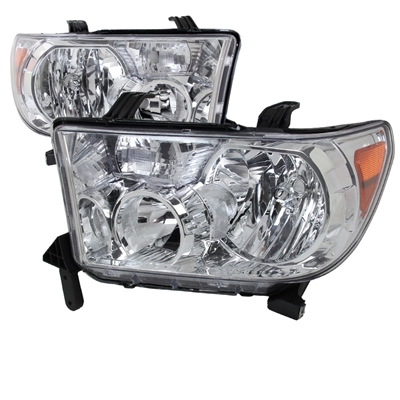 2007 - 2013 Toyota Tundra Crystal Headlights - Chrome
