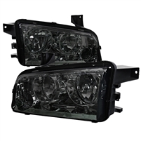 2006 - 2010 Dodge Charger Euro Style Headlights - Smoke