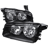 2006 - 2010 Dodge Charger Euro Style Headlights - Black