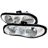 1998 - 2002 Chevy Camaro Crystal LED Halo Headlights - Chrome