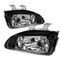 1992 - 1995 Honda Civic Crystal Headlights - Black