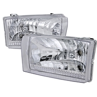 1999 - 2004 Ford Super Duty Euro Style Headlights - Chrome