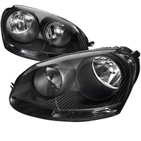 2006 - 2009 Volkswagen Jetta Euro Style Headlights - Black