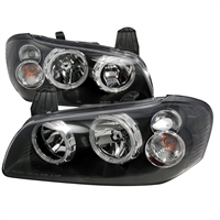 2000 - 2003 Nissan Maxima Crystal LED Halo Headlights - Black