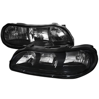 1997 - 2003 Chevy Malibu Euro Style Headlights - Black