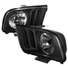 2005 - 2009 Ford Mustang Euro Style Headlights - Black