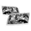 1998 - 2011 Ford Crown Victoria Crystal Headlights - Chrome